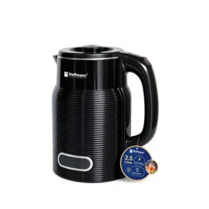 Hoffmans Electric Stainless Steel Fast Boiling Kettle Black (2.5L)