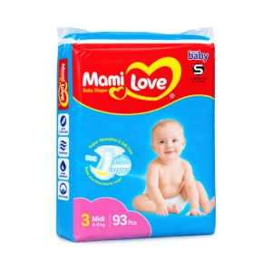 Mami Love Baby Diapers Size 3 Midi (4–9kg) 93 Pieces
