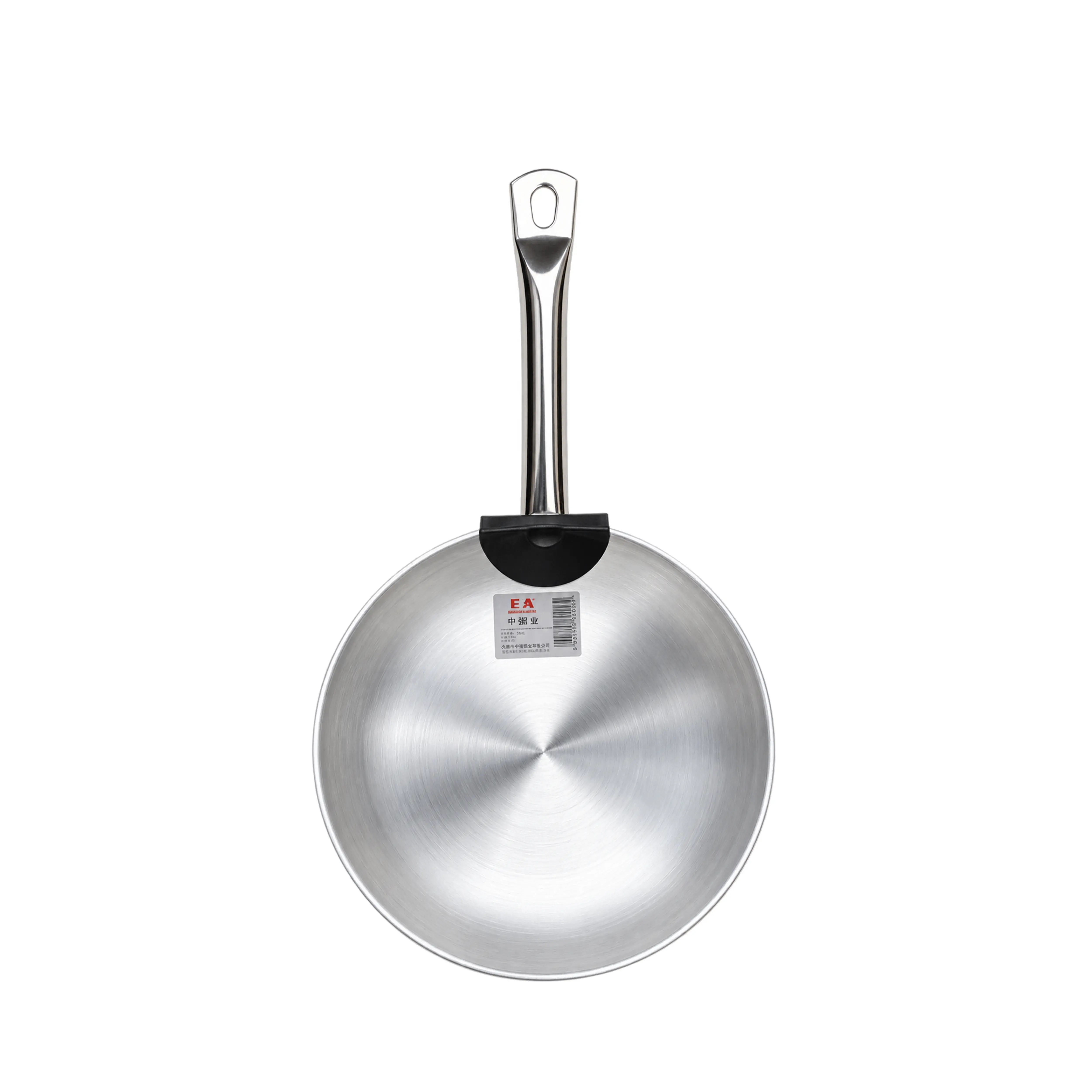 EA Commercial Heavy Duty Aluminum Deep Saute Pan Wok with Long Handle