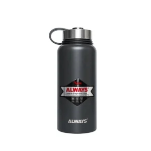 Always Stainless Steel Vacuum Flask Water Bottle (Dark Grey) 1L