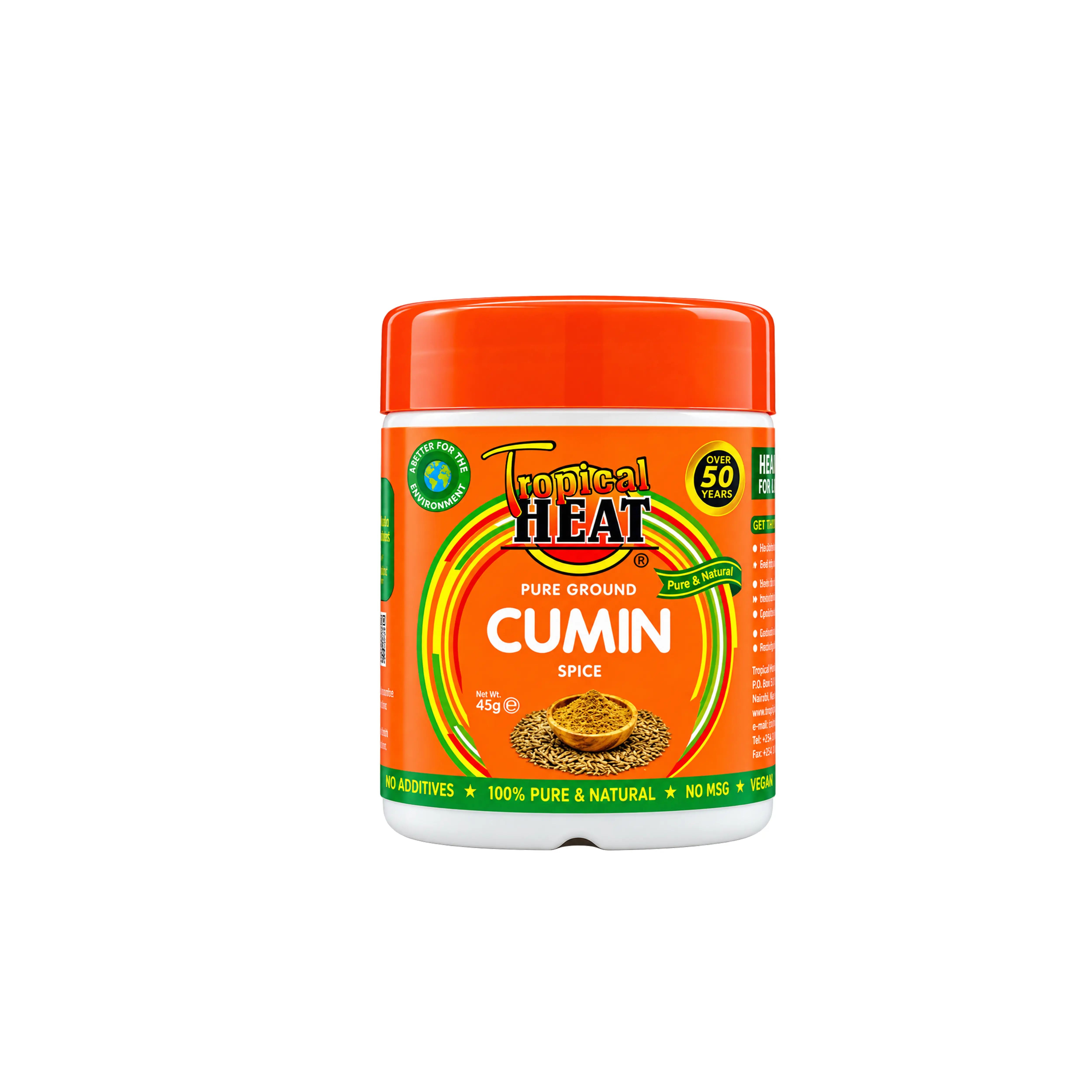 Tropical Heat Pure Ground Cumin Spice (45g)