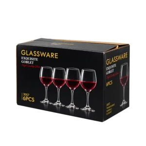 Glassware Exquisite Goblet Red Wine Glass Set 3057 - 6 Pieces