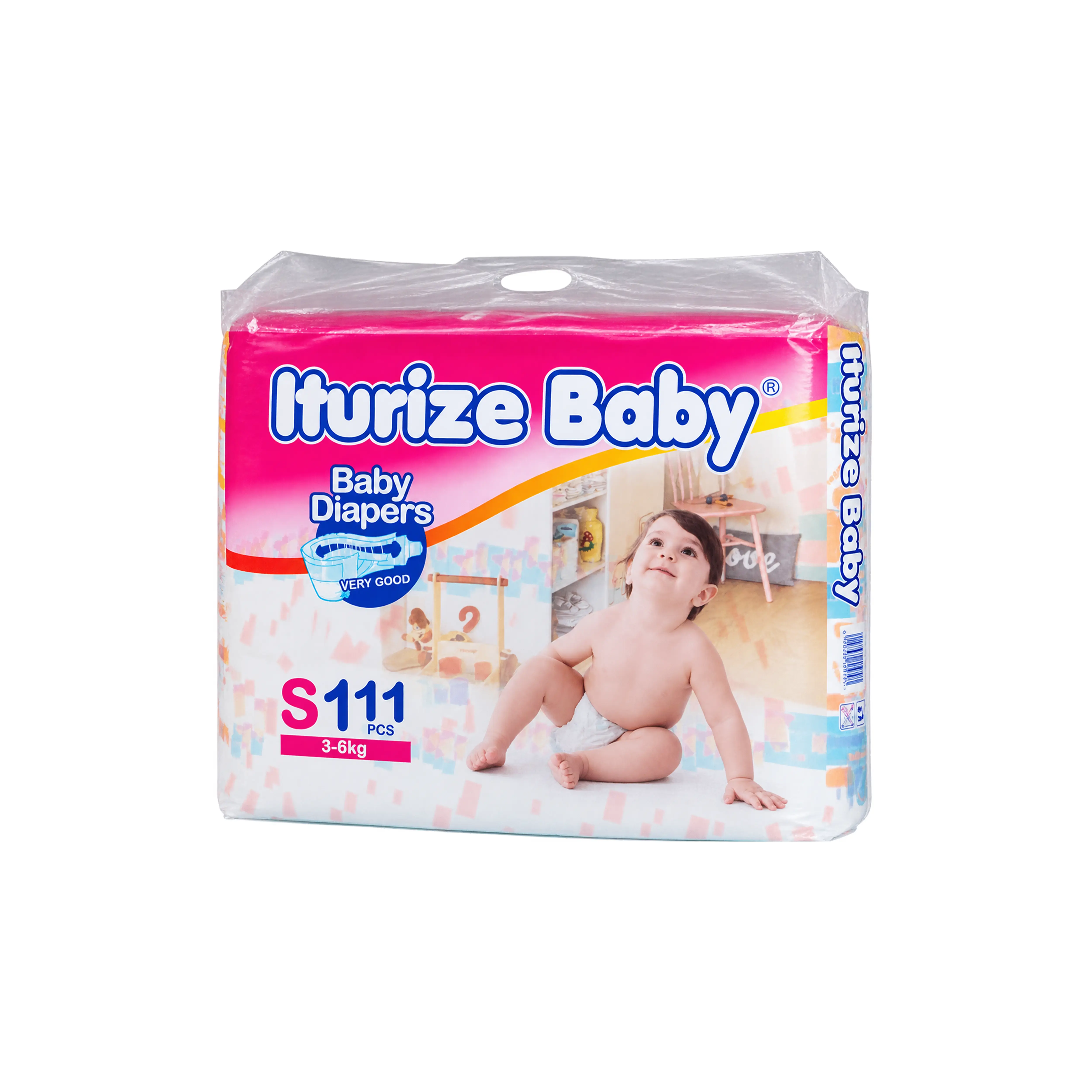 Iturize Baby Diapers Size Small S111 (3–6kg) 111 Pieces