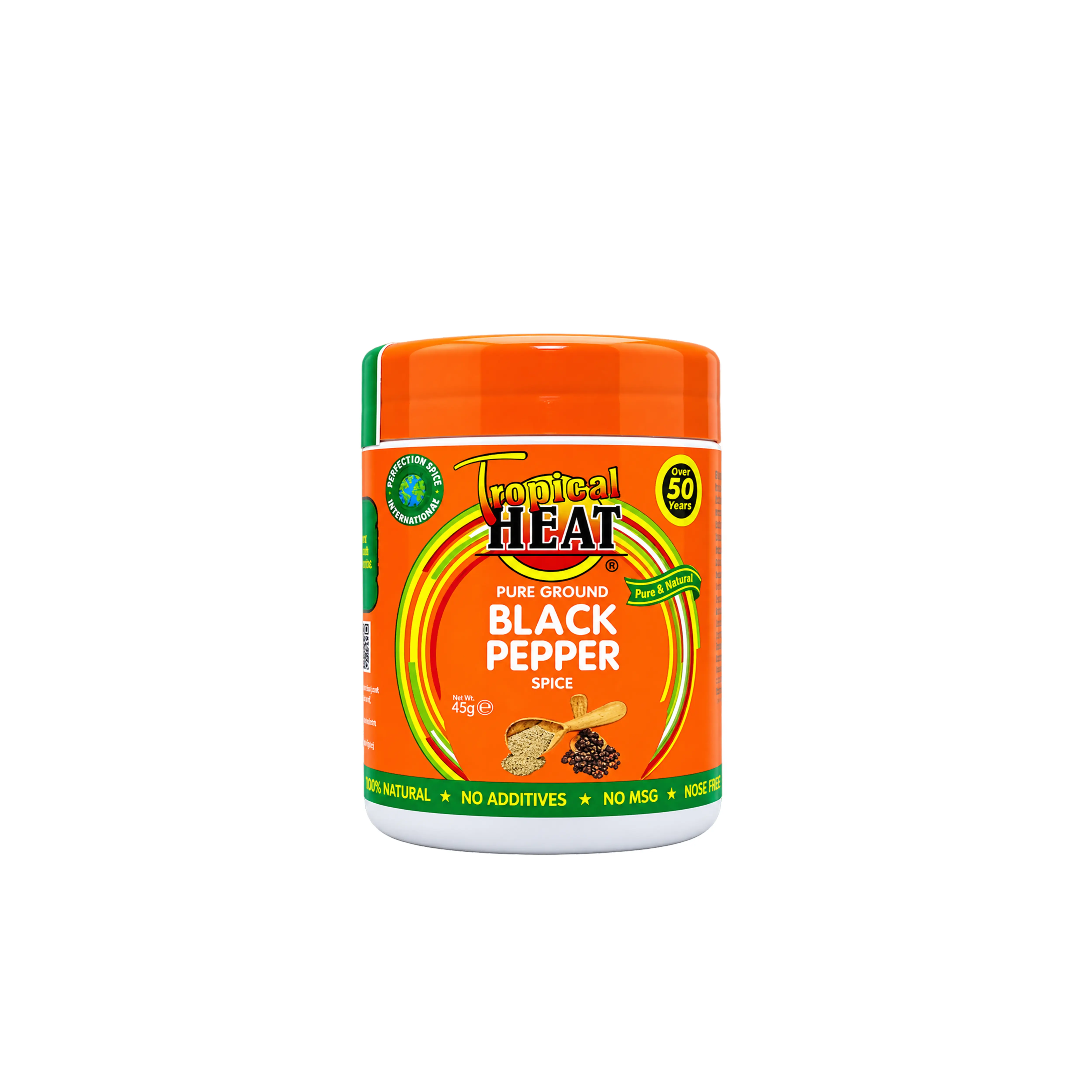 Tropical Heat Pure Ground Black Pepper Spice (45g)