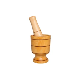 Traditional Wooden Mortar and Pestle Set